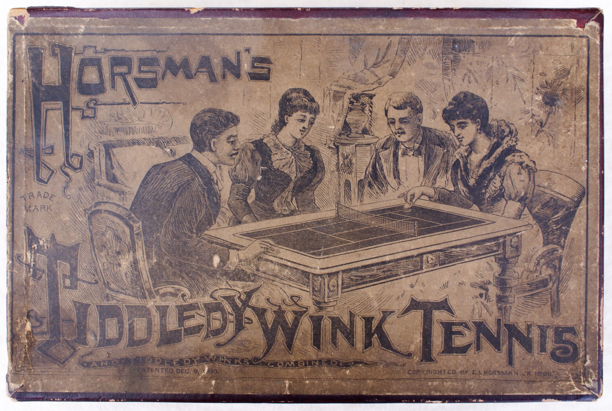 Tucker Tw ID • HOR-01c1 — publisher • E. I. Horsman, Jr. — title • HORSMAN's TIDDLED YWINK TENNIS AND TIDDLEDY WINKS COMBINED.