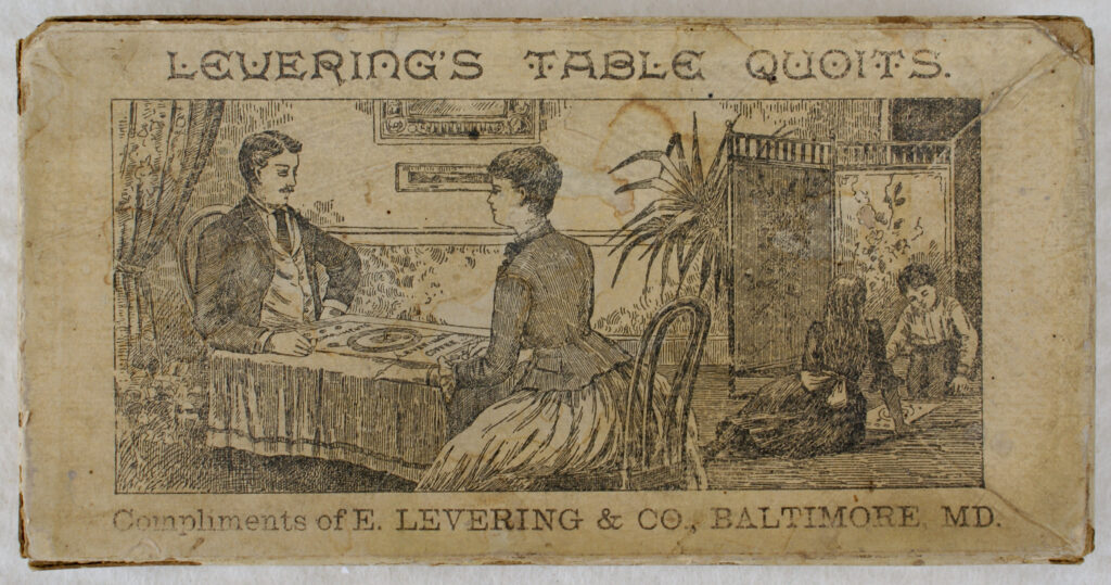 Tucker Tw ID • LEV-01c2 — AGPI ID • G-29873c2 — publisher • E. Levering & Co. (Baltimore, Ma — title • LEVERING'S TABLE QUOITS — notes • Premium offered by a coffee company. — keywords • game, game cover, gc-image