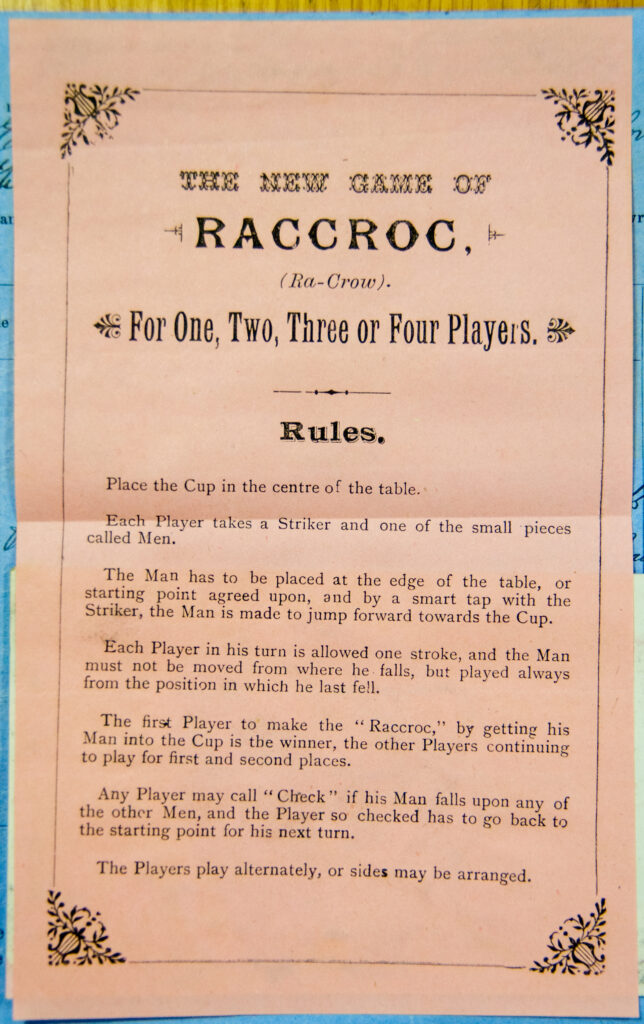 Tucker Tw ID • UNK-183 — publisher • (unknown publisher; copyright by — title • THE NEW GAME OF RACCROC