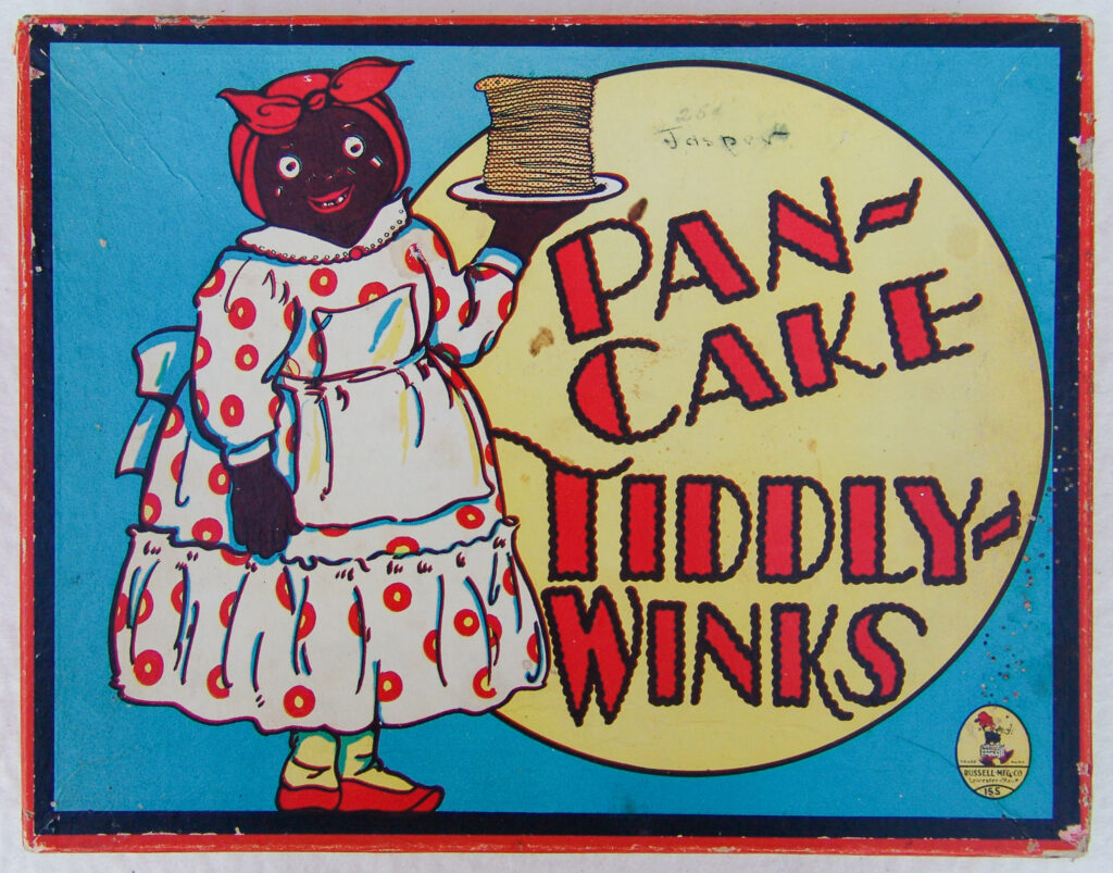 Tucker Tw ID • RUS-01v2 — publisher • Russell Mfg. Co. — title • PAN-CAKE TIDDLY-WINKS