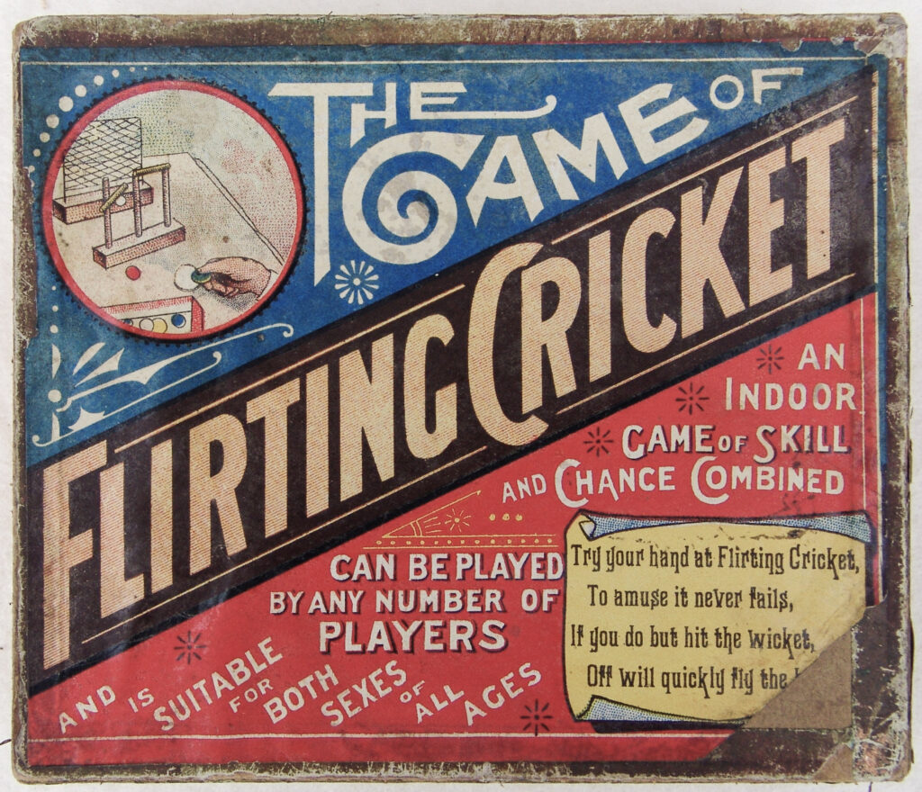 Tucker Tw ID • UNK-119c1 — publisher • (unknown, British) — title • THE GAME OF FLIRTING CRICKET