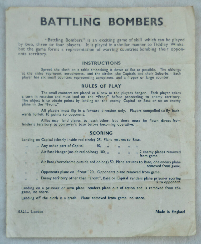 Tucker Tw ID • BGL-02c1 — publisher • British Games Ltd. (BGL) (London — title • BATTLING BOMBERS