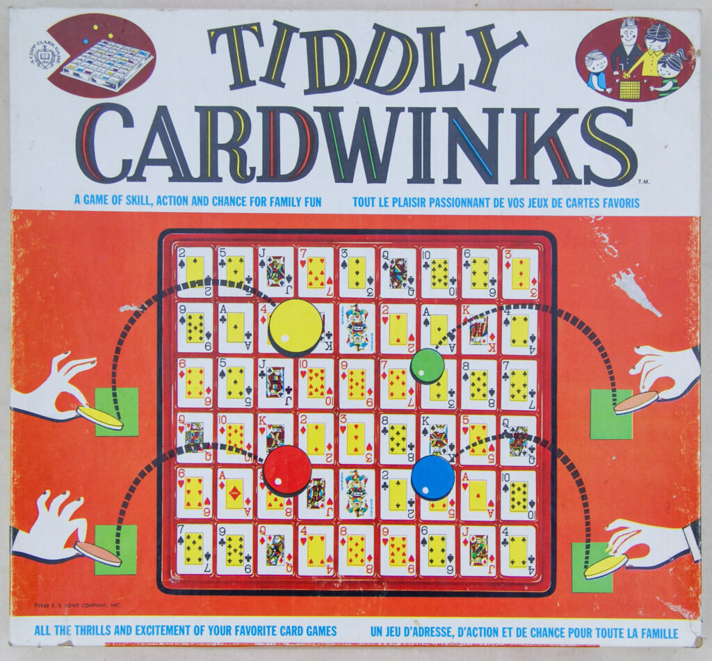Tucker Tw ID • COP-02c2 — AGPI ID • G-30260c2 — publisher • Copp Clark Publishing Co. — title • TIDDLY CARDWINKS — notes • Publisher catalog number 712. ©1965 E. S. Lowe Company, Inc.