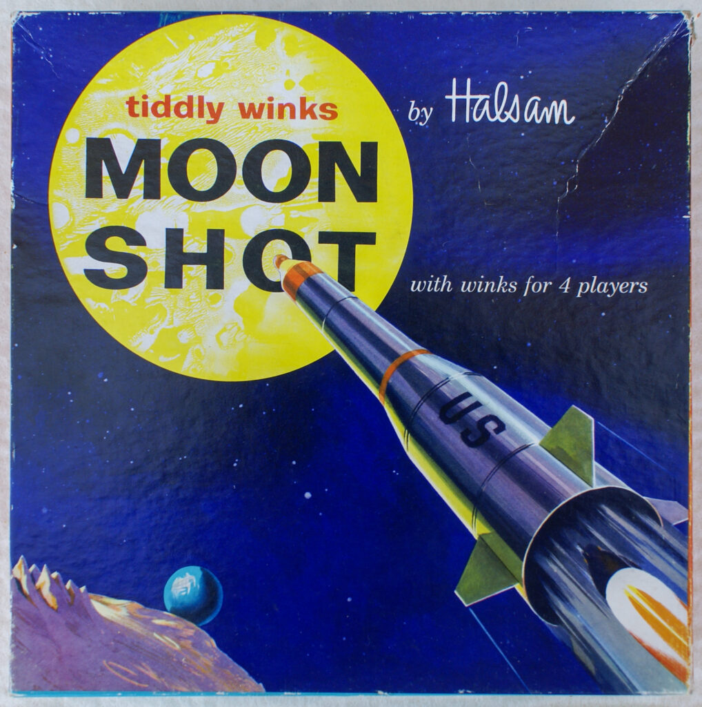 Tucker Tw ID • HAL-01c2 — AGPI ID • G-30039c2 — publisher • Halsam Products Company (Chicago — title • tiddly winks MOON SHOT — notes • Publisher catalog number: 600.