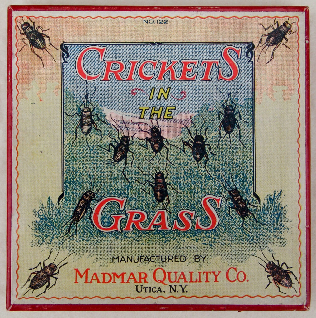 Tucker Tw ID • MAD-09 — publisher • Madmar Quality Co., Utica, New Y — title • CRICKETS IN THE GRASS