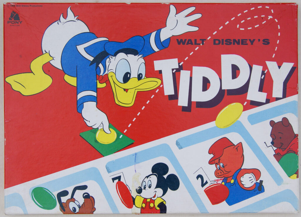 Tucker Tw ID • PON-01c1 — AGPI ID • G-30390c1 — publisher • PONY Spellen — title • WALT DISNEY'S TIDDLY — notes • ©1966 Walt Disney Productions