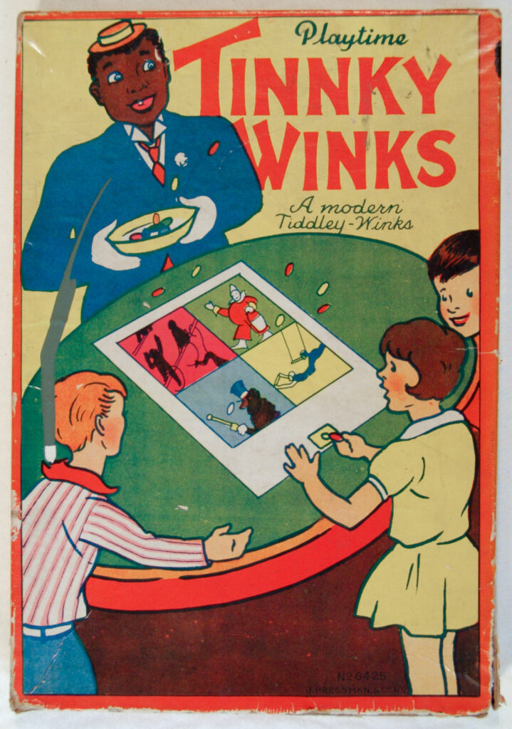 Tucker Tw ID • PRE-09c1 — AGPI ID • G-30164c1 — publisher • J. Pressman & Co. (New York, New — title • Playtime TINNKY WINKS A modern Tiddley-Winks — notes • Publisher catalog number: 6425 — keywords • Black Americana, game, game cover, gc-image