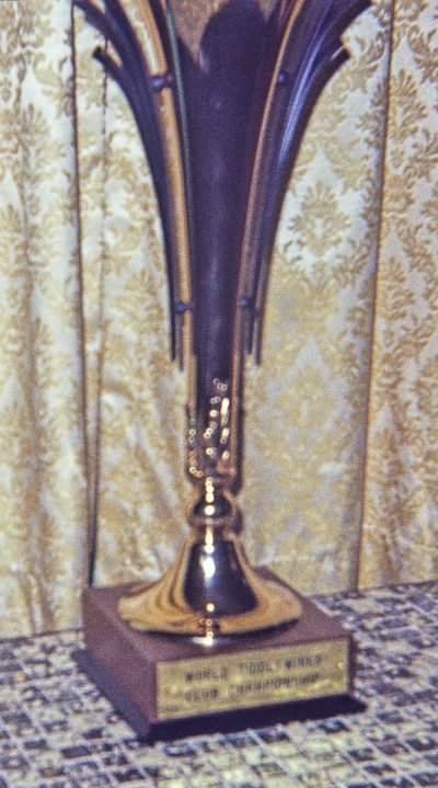 Tucker Tw ID • World Tiddlywinks Club Championship trophy Dec 1972 — publisher • Tim Schiller collection